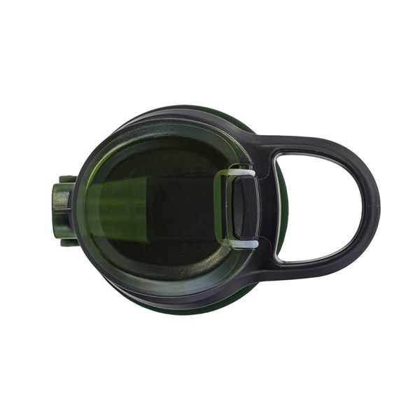 Obrázky: RPET láhev s brčkem 700 ml, tmavě zelená, Obrázek 4
