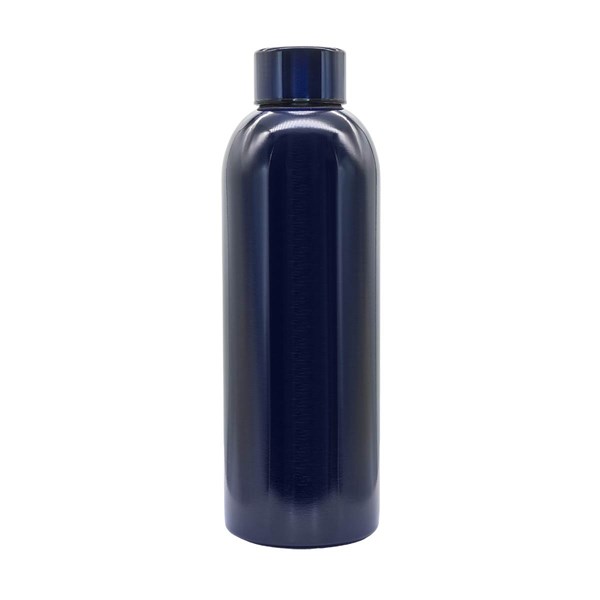 Obrázky: Jednostěnná láhev z nerez. oceli 750 ml, tm.modrá