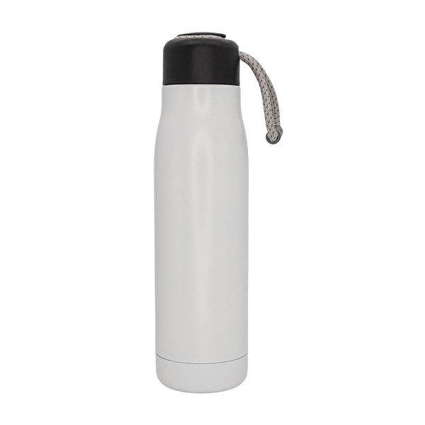 Obrázky: Bílá nerez.termoska 500 ml,dvojstěnná a poutko