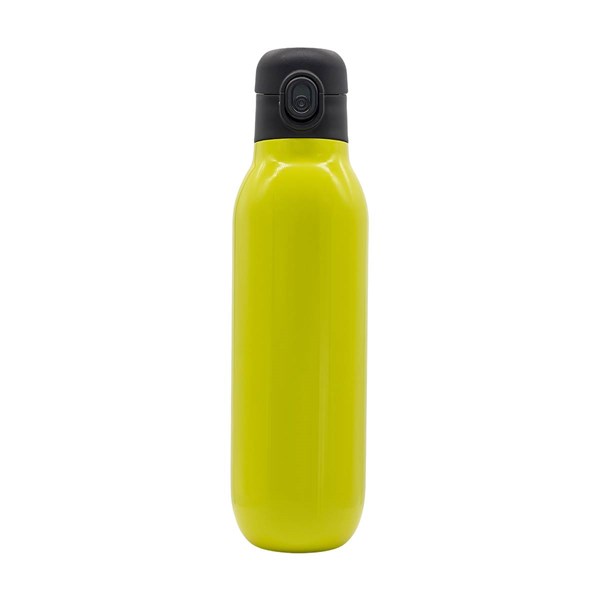 Obrázky: Dvojstěnná vakuová kov. termoska 500 ml, žlutá