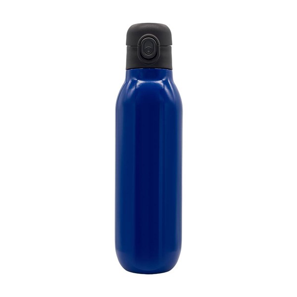 Obrázky: Dvojstěnná vakuová kov. termoska 500 ml, modrá