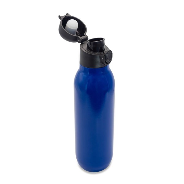 Obrázky: Dvojstěnná vakuová kov. termoska 500 ml, modrá, Obrázek 3