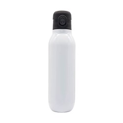 Obrázky: Dvojstěnná vakuová kov. termoska 500 ml, bílá