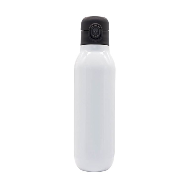 Obrázky: Dvojstěnná vakuová kov. termoska 500 ml, bílá