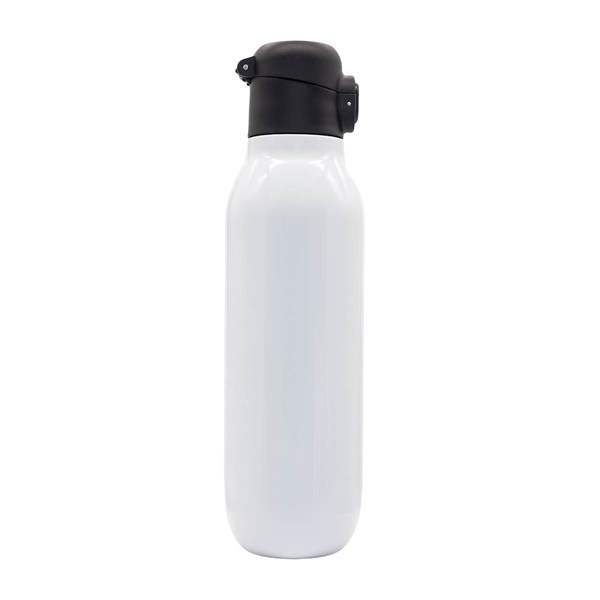 Obrázky: Dvojstěnná vakuová kov. termoska 500 ml, bílá, Obrázek 2