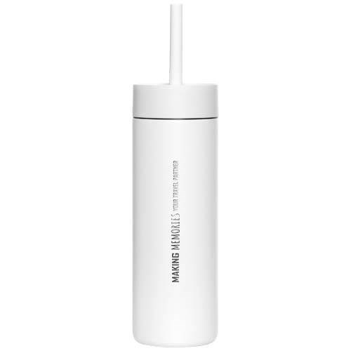 Obrázky: MiiR nerez. láhev na vodu s brčkem 473 ml, bílá, Obrázek 3