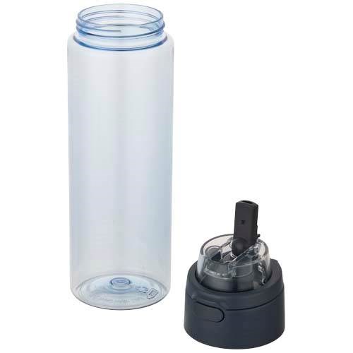 Obrázky: RPET láhev 700ml se sklop. slámkou, hale modrá, Obrázek 6