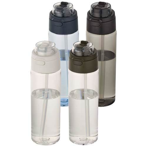 Obrázky: RPET láhev 700ml se sklop. slámkou, hale modrá, Obrázek 8