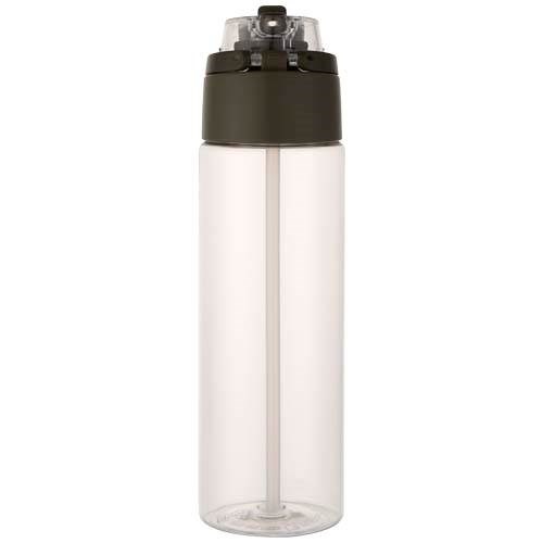 Obrázky: RPET láhev 700ml se sklop. slámkou, lesní zelená, Obrázek 2