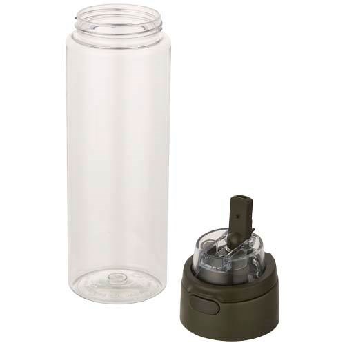 Obrázky: RPET láhev 700ml se sklop. slámkou, lesní zelená, Obrázek 6