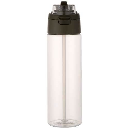 Obrázky: RPET láhev 700ml se sklop. slámkou, lesní zelená, Obrázek 7