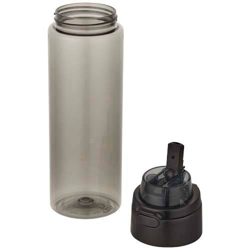 Obrázky: RPET láhev 700ml se sklop. slámkou, černá, Obrázek 6