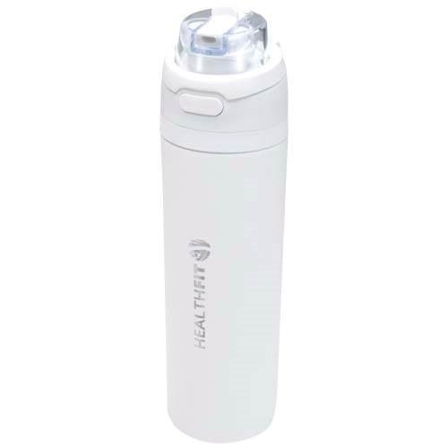 Obrázky: Nerez láhev 800ml, sklop. brčko, bílá, Obrázek 6