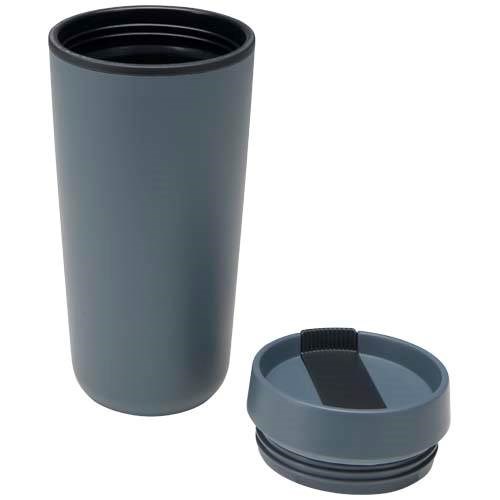 Obrázky: Plast. termohrnek 480ml, dvojitá stěna, hale modrá, Obrázek 4