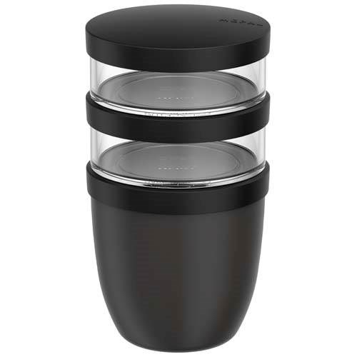 Obrázky: Mepal Ellipse 3dílný hrnec 500+2x200ml, černá