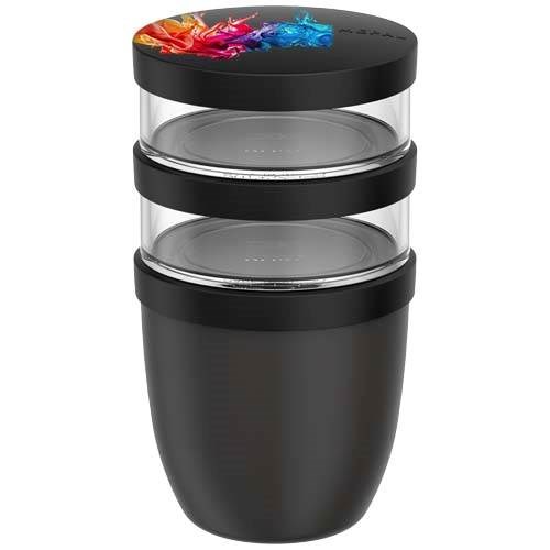 Obrázky: Mepal Ellipse 3dílný hrnec 500+2x200ml, černá, Obrázek 2