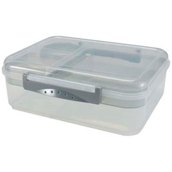 Obrázky: Svačinový box 1450 ml, 3 přihrádky, sv. šedá