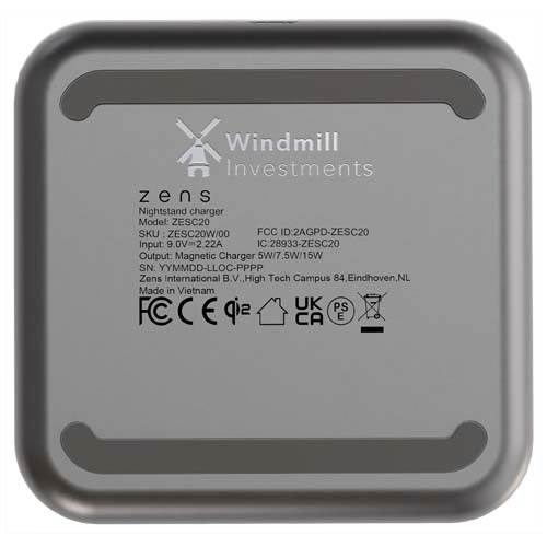 Obrázky: Zens 15W magnet. nabíječka na stolek, černá, Obrázek 3