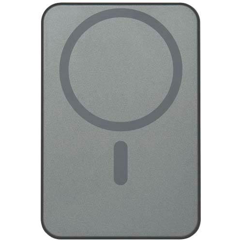 Obrázky: Magnet. powerbanka 5000mAh, rec.hliník, šedá, Obrázek 2