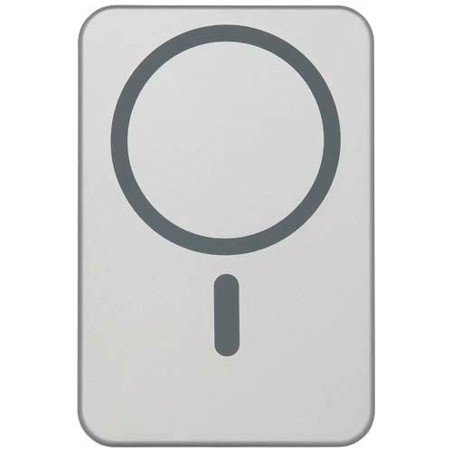 Obrázky: Magnet. powerbanka 10000mAh, rec.hliník, stříbrná, Obrázek 2