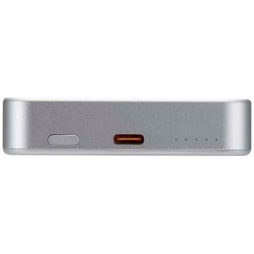 Obrázky: Magnet. powerbanka 10000mAh, rec.hliník, stříbrná, Obrázek 3
