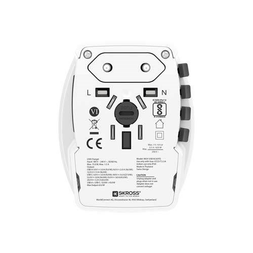 Obrázky: SKROSS MUV AC65PD univerzální cest. adaptér s USB-C, Obrázek 2