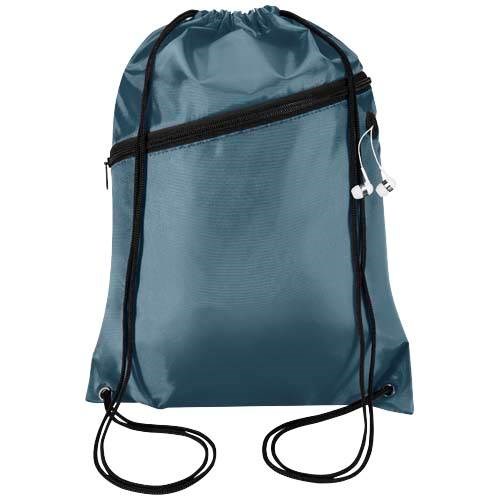 Obrázky: Jednoduchý PES batoh s kapsou na zip, 5l, šedomodrý, Obrázek 3