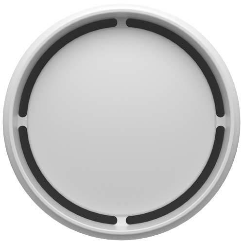 Obrázky: Rýhovaný hrnek 350ml s 360° víčkem, rec.plast, bílá, Obrázek 2