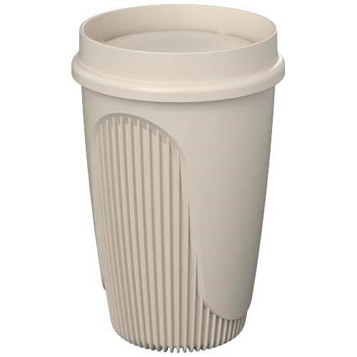 Obrázky: Hrnek 350ml s 360° víčkem, rec.plast, pískovec