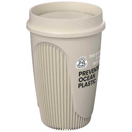 Obrázky: Hrnek 350ml s 360° víčkem, rec.plast, pískovec, Obrázek 8