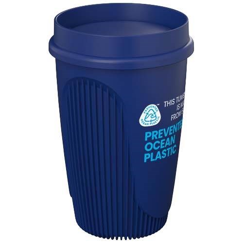 Obrázky: Hrnek 350ml s 360° víčkem, rec.plast, modrá, Obrázek 8