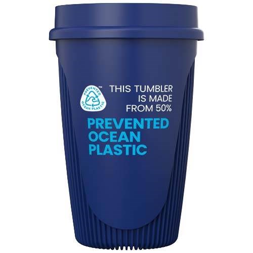 Obrázky: Hrnek 350ml s 360° víčkem, rec.plast, modrá, Obrázek 9