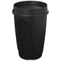 Obrázky: Hrnek 350ml s 360° víčkem, rec.plast, černá