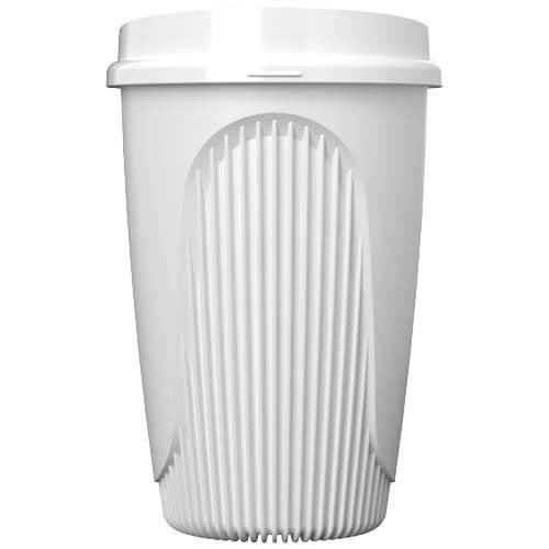 Obrázky: Hrnek 350 ml s víčkem, rec. plast, bílá, Obrázek 5
