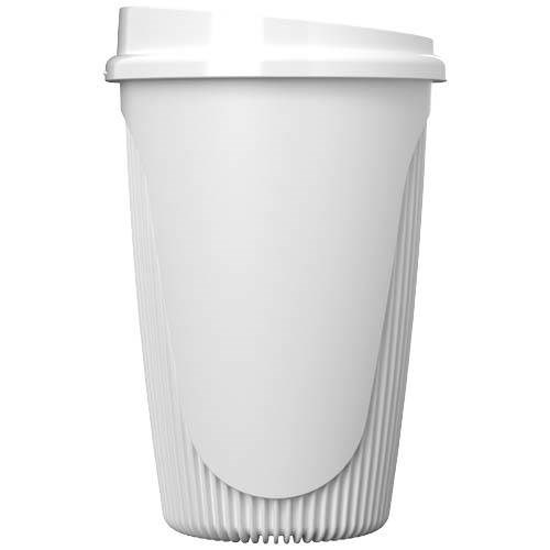 Obrázky: Hrnek 350 ml s víčkem, rec. plast, bílá, Obrázek 7