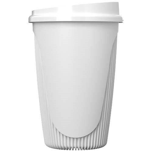 Obrázky: Hrnek 350 ml s víčkem, rec. plast, bílá, Obrázek 8
