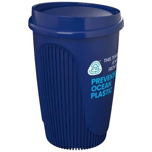 Obrázky: Hrnek 350 ml s víčkem, rec. plast, modrá, Obrázek 9
