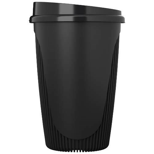 Obrázky: Hrnek 350 ml s víčkem, rec. plast, černá, Obrázek 7