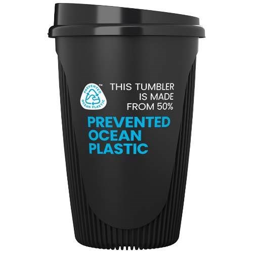 Obrázky: Hrnek 350 ml s víčkem, rec. plast, černá, Obrázek 10