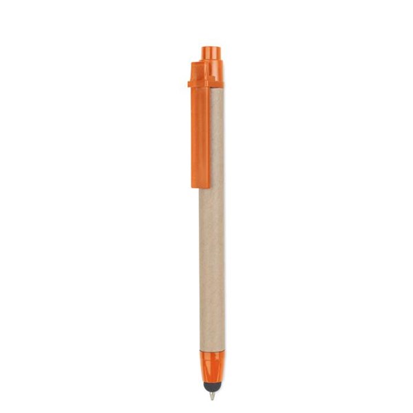 Obrázky: Kuličkové recyklované pero 2v1 s oranž doplňky, Obrázek 2