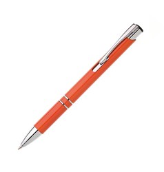 Obrázky: Oranžová plastové kuličkové pero JOLA, modrá náplň