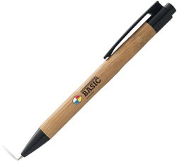 Obrázky: Bambusové kuličkové pero, černé doplňky, ČN