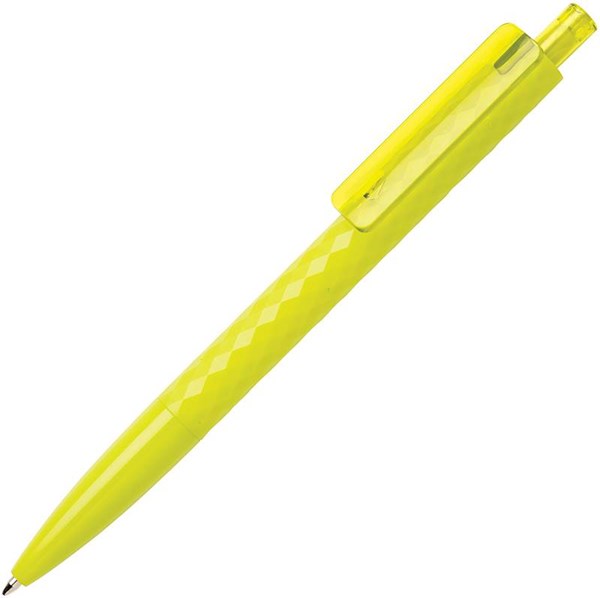 Obrázky: Plastové pero s diamantovým vzorem, žluto-zelené