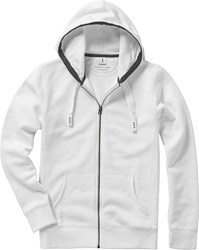 Obrázky: Arora mikina ELEVATE s kapucí na zip bílá XS
