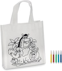 Zobrazit detaily pro Netkaná mini nákupní taška s fixami Obrázky: Netkaná mini nákupní taška s fixami