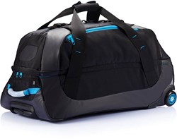Obrázky: Černá cestovní taška s modrými doplňky