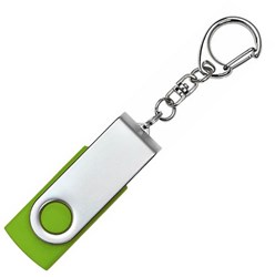 Obrázky: Twister stř.-zelený USB flash disk,přívěsek,4GB