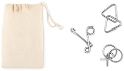 Zobrazit detaily pro Sada hlavolamů v bavlněném pytlíku Obrázky: Sada hlavolamů v bavlněném pytlíku