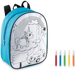 Zobrazit detaily pro Modrý batoh s popisovači Obrázky: Modrý batoh s popisovači