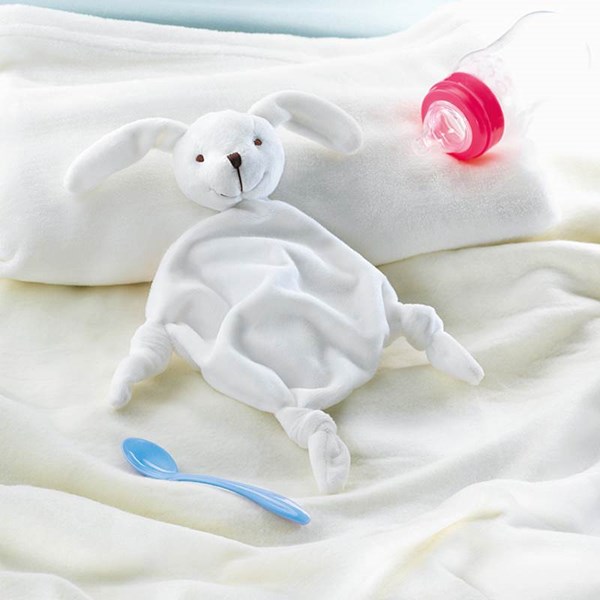 Obrázky: Bílý plyšový ručník pro miminka, Obrázek 2